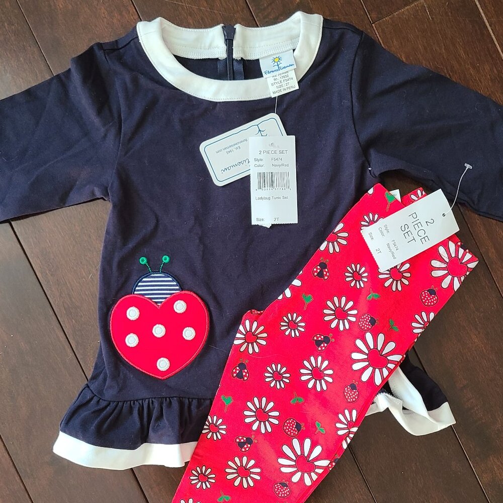 Florence Eiseman Ladybug Tunic Set